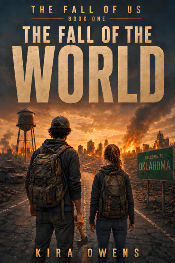 The Fall of the World book cover - YA post-apocalyptic thriller by Kira Owens